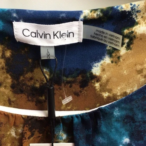 Calvin Klein Multicolor Abstract Blouse - Picture 5 of 13